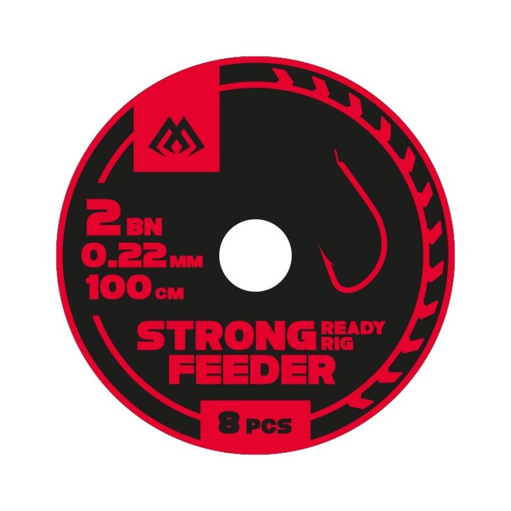 Przypony MIKADO Strong Feeder - hak nr 6 żyłka 0.18mm/100cm - 8 szt.