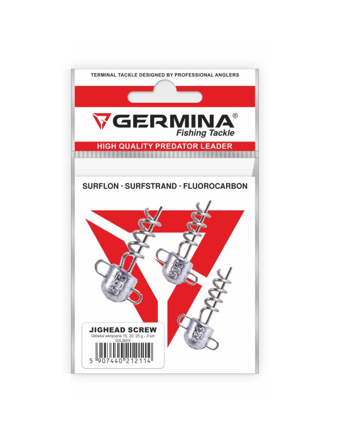 Główki z Wkrętem GERMINA MIX 15g/20g/25g - 3 szt.