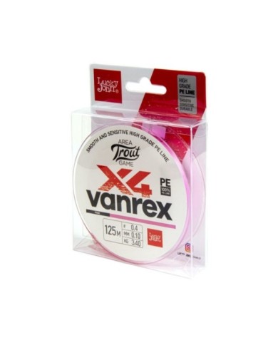 Plecionka Lucky John Vanrex Area Trout Gamex4 Pink 125m 0.10mm