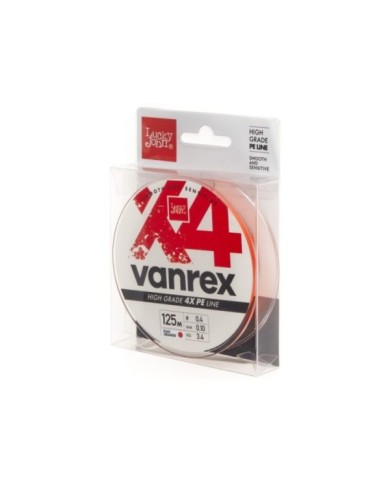 Plecionka Lucky John Vanrex X4 Braid Fluo Orange 125m 0.10mm