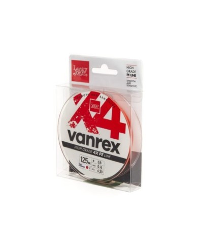 Plecionka Lucky John Vanrex X4 Braid Fluo Orange 125m 0.14mm