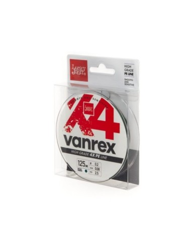 Plecionka Lucky John Vanrex X4 Braid Moss Green 125m 0.08mm