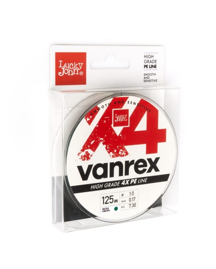 Plecionka Lucky John Vanrex X4 Braid Moss Green 125m 0.17mm