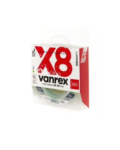 Plecionka Lucky John Vanrex X8 Braid Fluo Green 125m 0.12mm