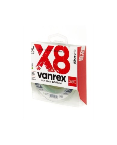 Plecionka Lucky John Vanrex X8 Braid Fluo Green 125m 0.14mm