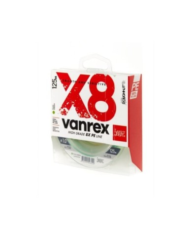 Plecionka Lucky John Vanrex X8 Braid Fluo Green 125m 0.16mm