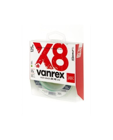 Plecionka Lucky John Vanrex X8 Braid Fluo Green 125m 0.18mm