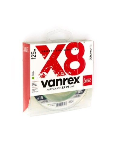 Plecionka Lucky John Vanrex X8 Braid Fluo Green 125m 0.20mm