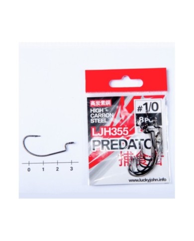 Hak Offsetowy LUCKY JOHN Predator LJH355 roz. 1/0 - op. 8 szt.