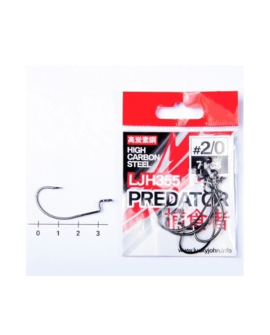 Hak Offsetowy LUCKY JOHN Predator LJH355 roz. 2/0 - op. 7 szt.