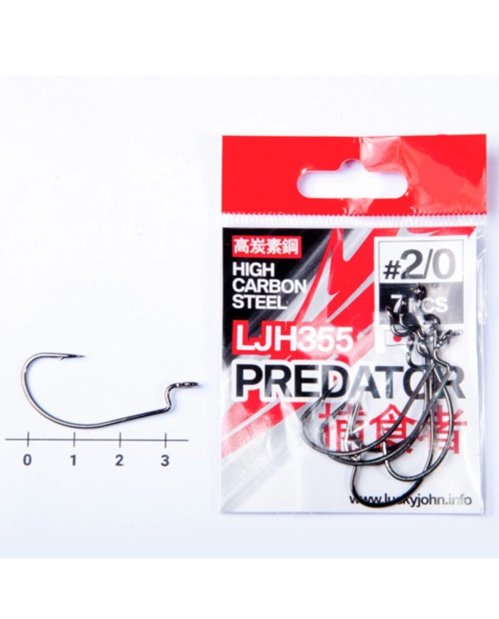 Hak Offsetowy LUCKY JOHN Predator LJH355 roz. 2/0 - op. 7 szt.