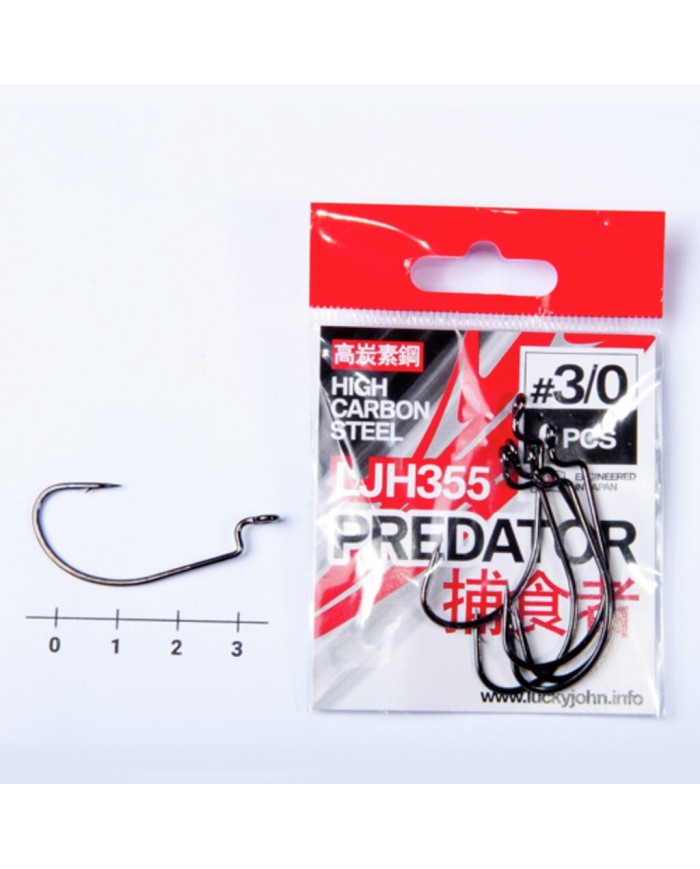 Hak Offsetowy LUCKY JOHN Predator LJH355 roz. 3/0 - op. 6 szt.