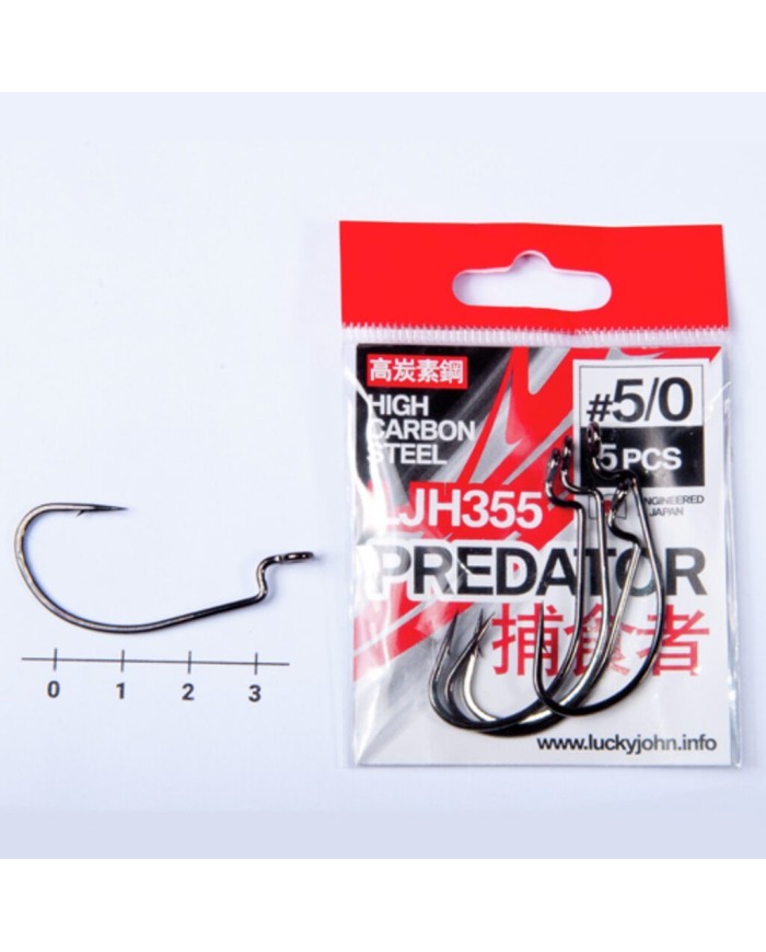 Lucky John offset hooks PREDATOR LJH355