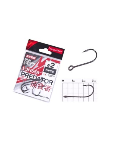 Hak LUCKY JOHN Predator LJH559 Duże oczko roz. 2 - op. 6 szt.