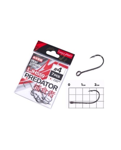 Hak LUCKY JOHN Predator LJH559 Duże oczko roz. 4 - op. 7 szt.