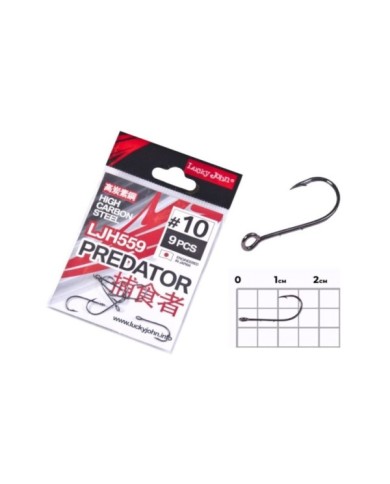 Hak LUCKY JOHN Predator LJH559 Duże oczko roz. 10 - op. 9 szt.