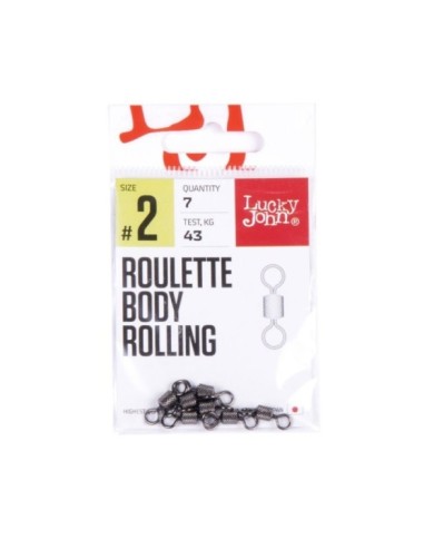 Krętlik Ryflowany roz. 2 LUCKY JOHN Roulette Body Rolling 43kg - op. 7 szt.