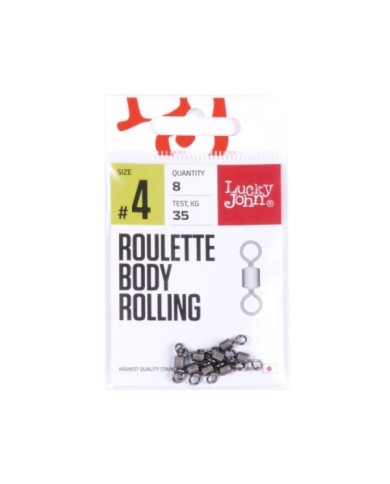 Krętlik Ryflowany roz. 4 LUCKY JOHN Roulette Body Rolling 35kg - op. 8 szt.