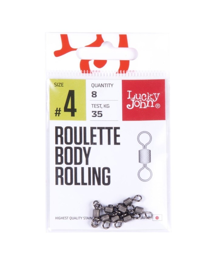 Krętlik Ryflowany roz. 4 LUCKY JOHN Roulette Body Rolling 35kg - op. 8 szt.