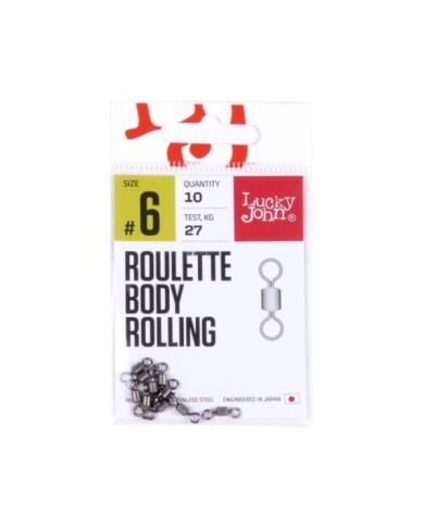 Krętlik Ryflowany roz. 6 LUCKY JOHN Roulette Body Rolling 27kg - op. 10 szt.