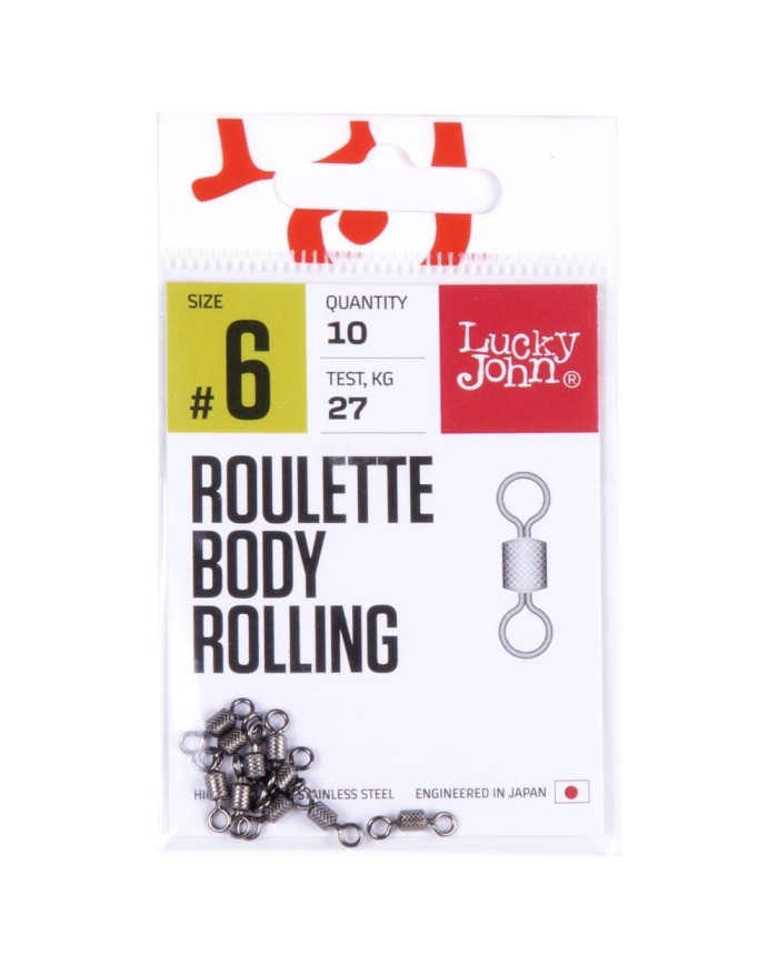 Krętlik Ryflowany roz. 6 LUCKY JOHN Roulette Body Rolling 27kg - op. 10 szt.