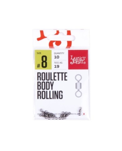 Krętlik Ryflowany roz. 8 LUCKY JOHN Roulette Body Rolling 19kg - op. 10 szt.