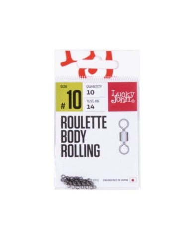 Krętlik Ryflowany roz. 10 LUCKY JOHN Roulette Body Rolling 14kg - op. 10 szt.