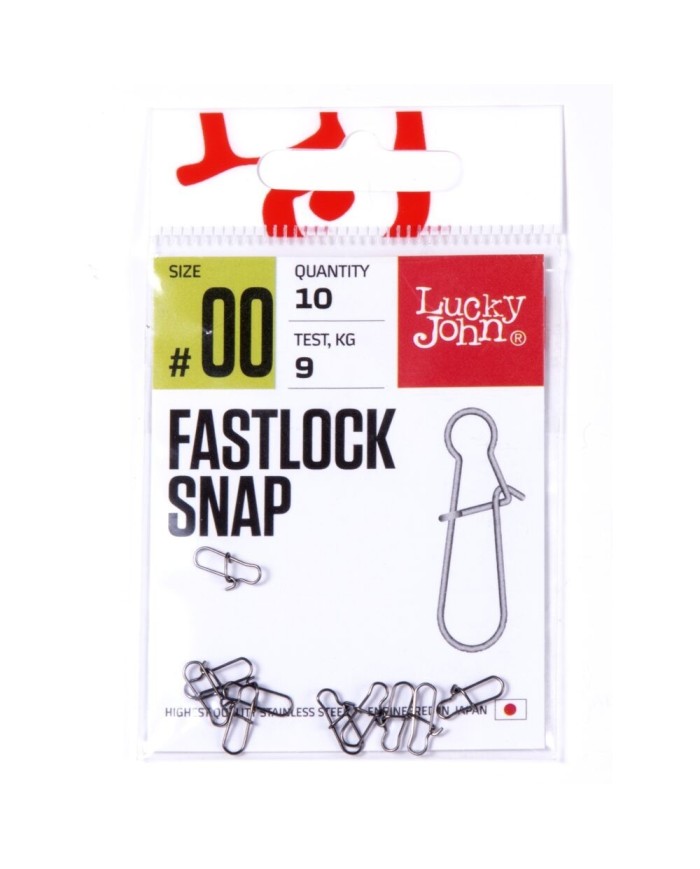 Agrafka LUCKY JOHN Fastlock Snap roz. 00 - 9kg - op. 10 szt.