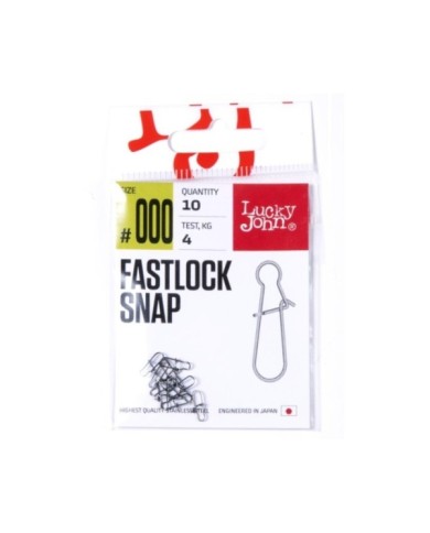 Agrafka LUCKY JOHN Fastlock Snap roz. 000 - 4kg - op. 10 szt.