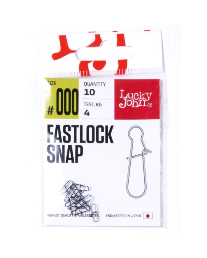 Agrafka LUCKY JOHN Fastlock Snap roz. 000 - 4kg - op. 10 szt.