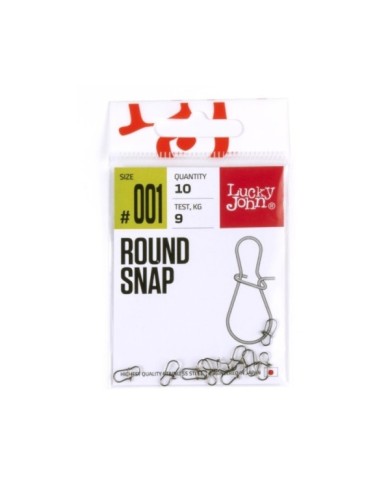 Agrafka LUCKY JOHN Round Snap roz. 001 - 9kg - op. 10 szt.