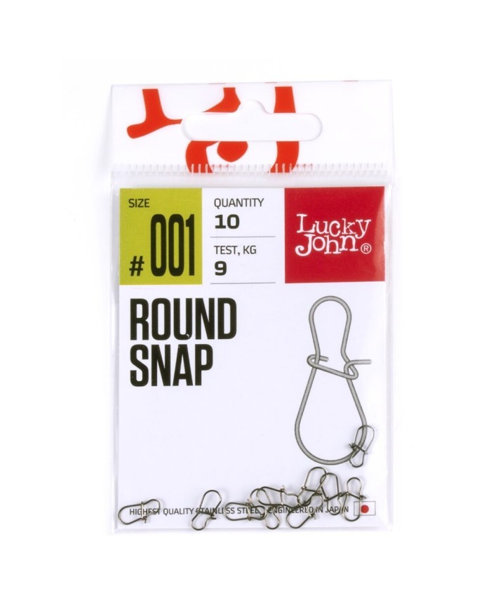 Agrafka LUCKY JOHN Round Snap roz. 001 - 9kg - op. 10 szt.