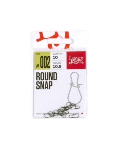 Agrafka LUCKY JOHN Round Snap roz. 002 - 10.8kg - op. 10 szt.