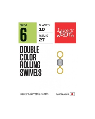 Lucky John DOUBLE COLOR ROLLING SWIVELS
