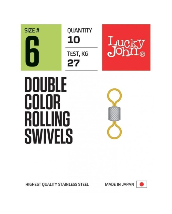 Lucky John DOUBLE COLOR ROLLING SWIVELS