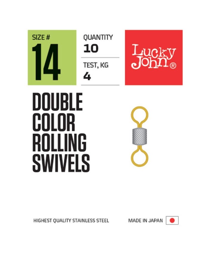 Lucky John DOUBLE COLOR ROLLING SWIVELS