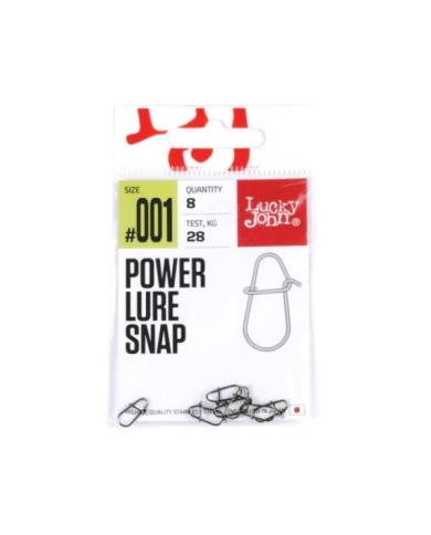 Agrafka LUCKY JOHN Power Lure Snap roz. 001 - 28kg - op. 8 szt.