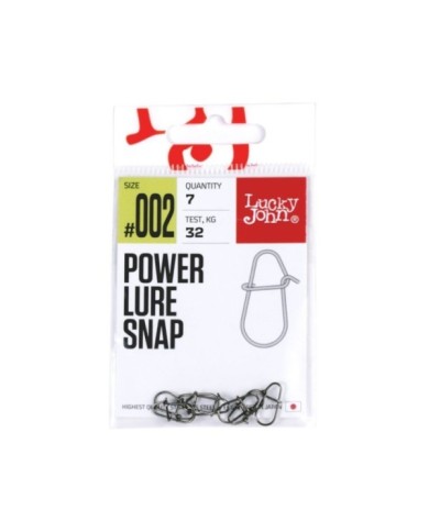 Agrafka LUCKY JOHN Power Lure Snap roz. 002 - 32kg - op. 7 szt.