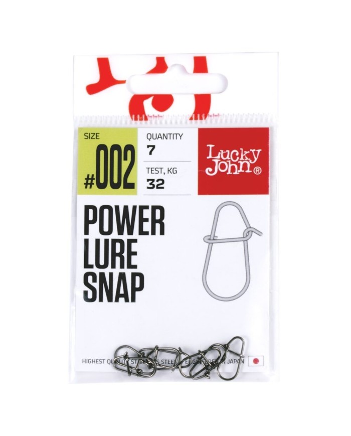 Agrafka LUCKY JOHN Power Lure Snap roz. 002 - 32kg - op. 7 szt.