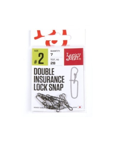 Agrafka LUCKY JOHN roz. 2 Double Insurance Inside Lock Snap 28kg - op. 7 szt.
