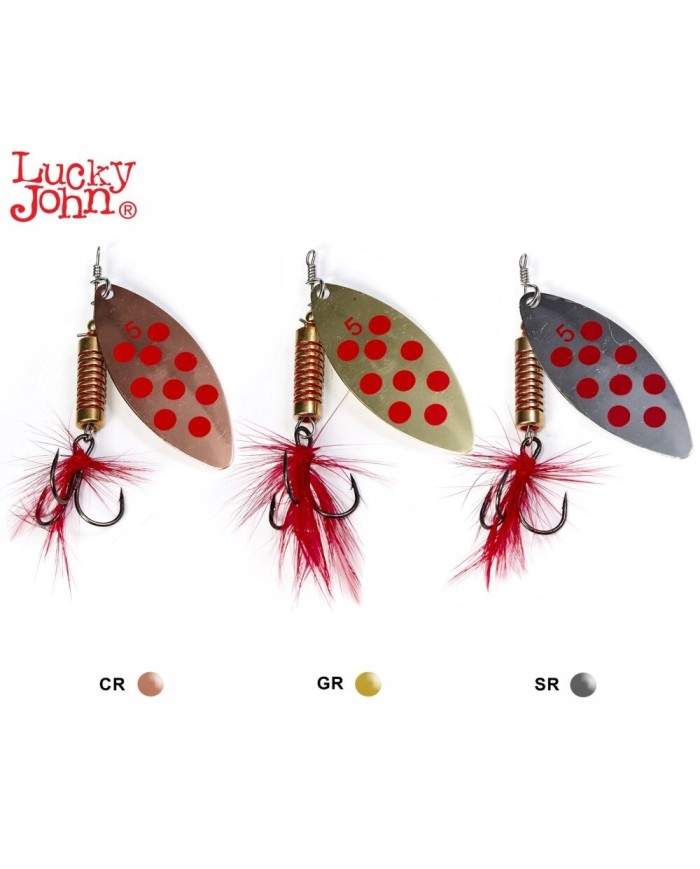 Zestaw 3 obrotówek LUCKY JOHN Spin X Long nr 5 12g - 001 Set