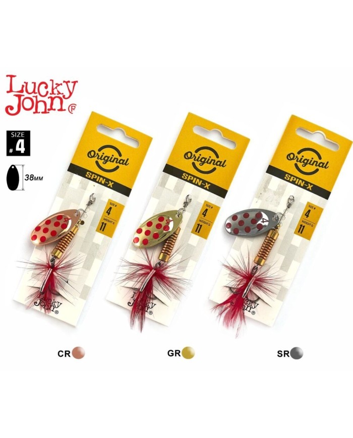 Zestaw 3 obrotówek LUCKY JOHN Spin X Round nr 4 11g - 001 Set
