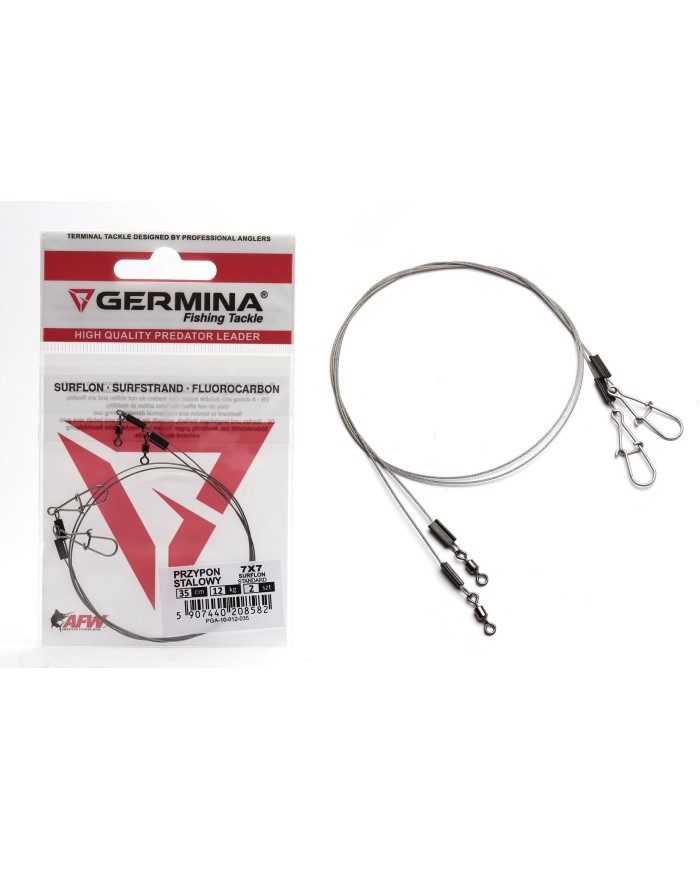 Przypon Stalowy Germina 7x7 Surflon 12kg Standard 60cm