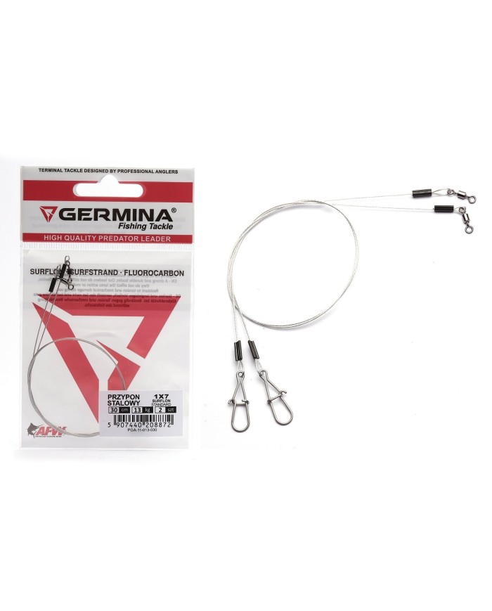 Przypon Stalowy Germina 1x7 Surflon 13kg Standard 15cm