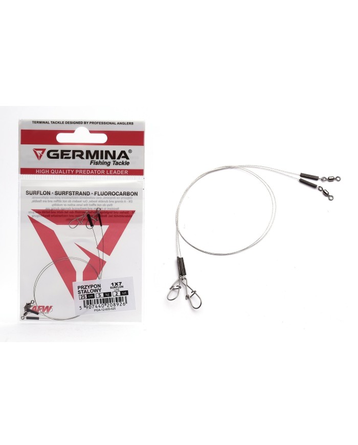 Przypon Stalowy GERMINA 1x7 Surflon Lite 20cm 5kg - 2 szt.