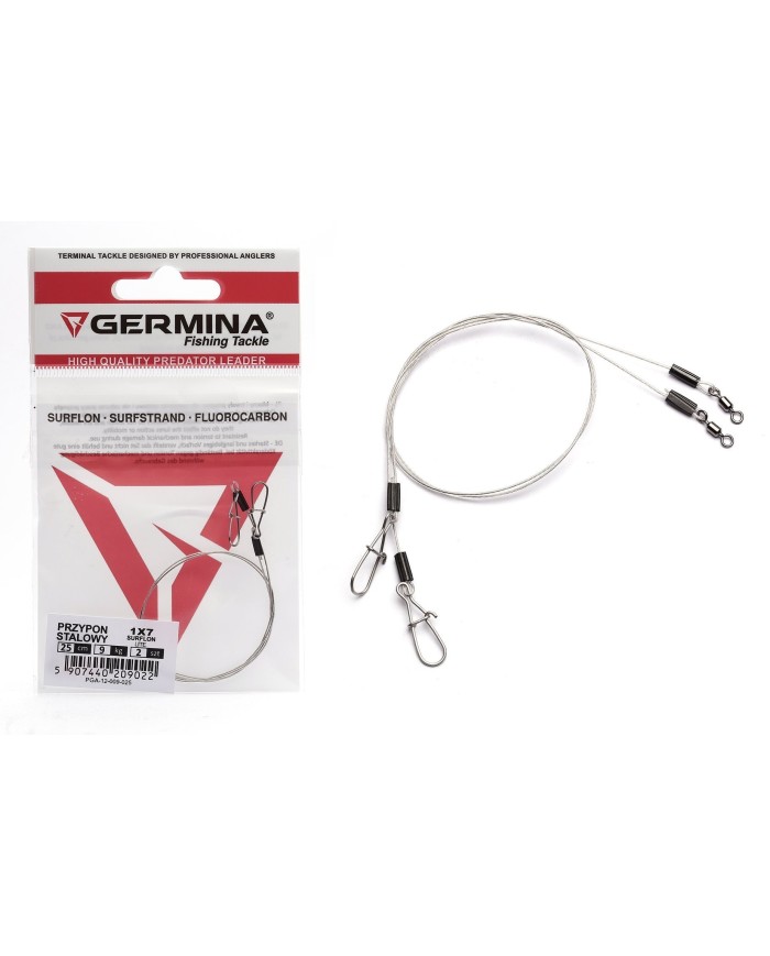 Przypon Stalowy GERMINA 1x7 Surflon Lite 20cm 9kg - 2 szt.