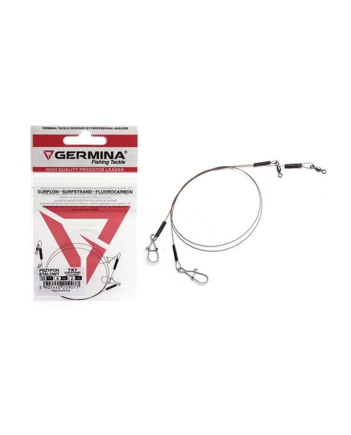 Przypon Stalowy GERMINA 7x7 Surfstrand 30cm 6kg - 2 szt.