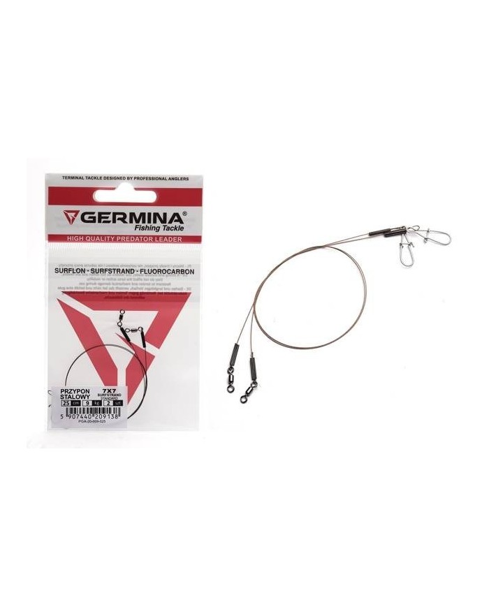 Przypon Stalowy GERMINA 7x7 Surfstrand 30cm 9kg - 2 szt.