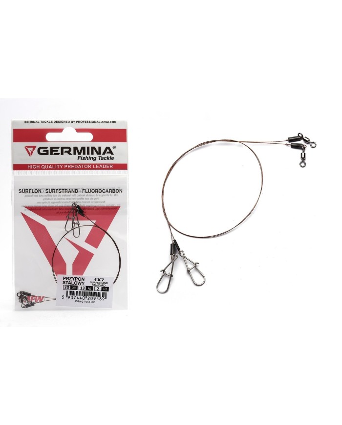 Przypon Stalowy GERMINA 1x7 Surfstrand 15cm 13kg - 2 szt.