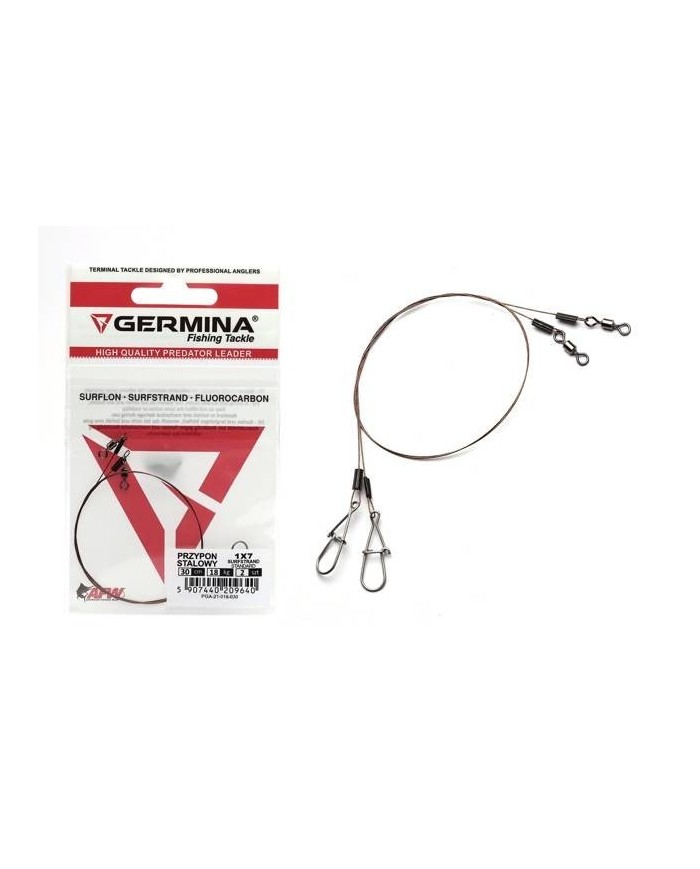 Przypon Stalowy GERMINA 1x7 Surfstrand 30cm 18kg - 2 szt.